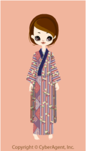 Kimono-Retro Stripe / Pr13CJ