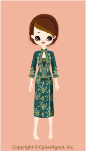 Gold Embroidery China Dress / Gn13CJ