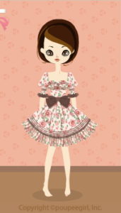 Doll flower dress / wh11C
