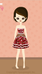Strawberry pattern dress / rd12BJ