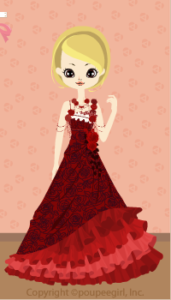 Ruffled Rose Dress / 10FJ