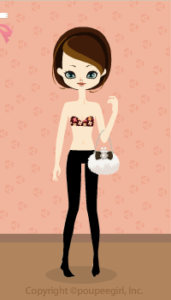 Fur bag with ribbon : wh09KJ