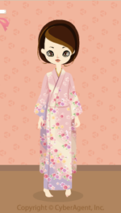 Kimono- cherry blossoms / 12L