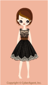 Embroidered see-through dress / bk13FJ