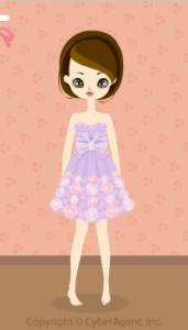 Ribbon Flower dress / pr13F