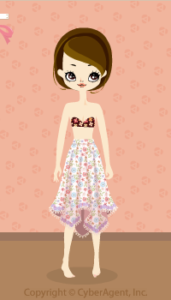 Flower Asymmetry Skirt / Pk13H