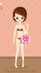 Ribbon hand bag / 13A
