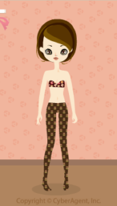 Retro pattern tights / br11I